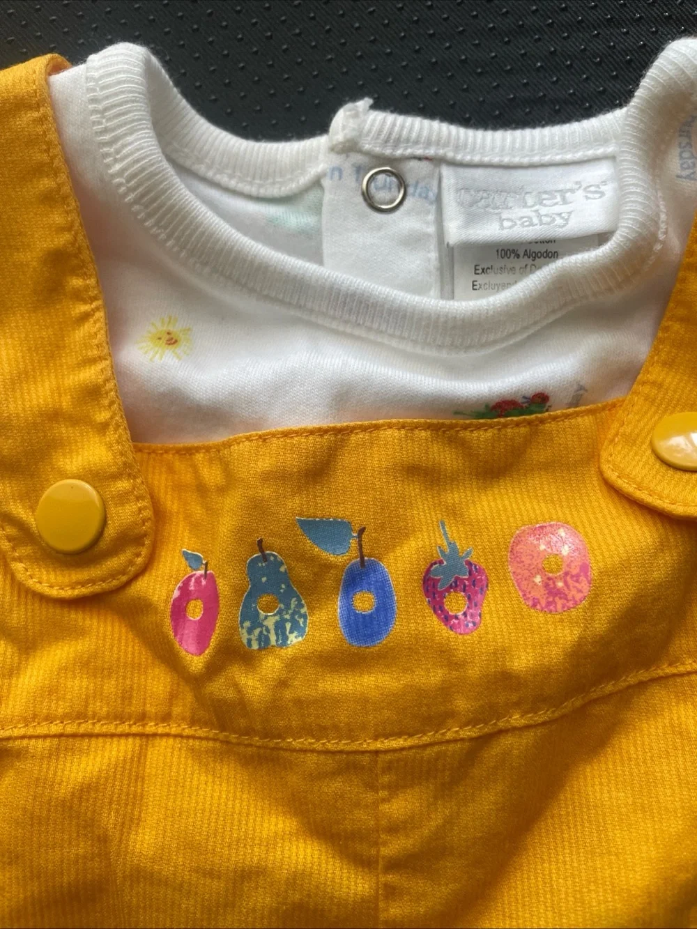 Vintage Carter's Yellow The Very Hungry Caterpillar Bubble Romper Set